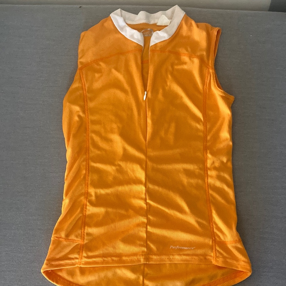 Orange biking tank top